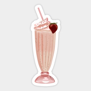 Strawberry milkshake Sticker